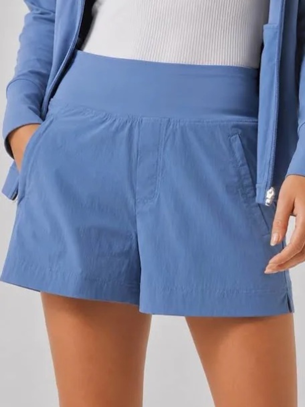 Athleta Trekkie North Performance Blue Women's Shorts Size 2